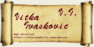 Vitka Ivašković vizit kartica